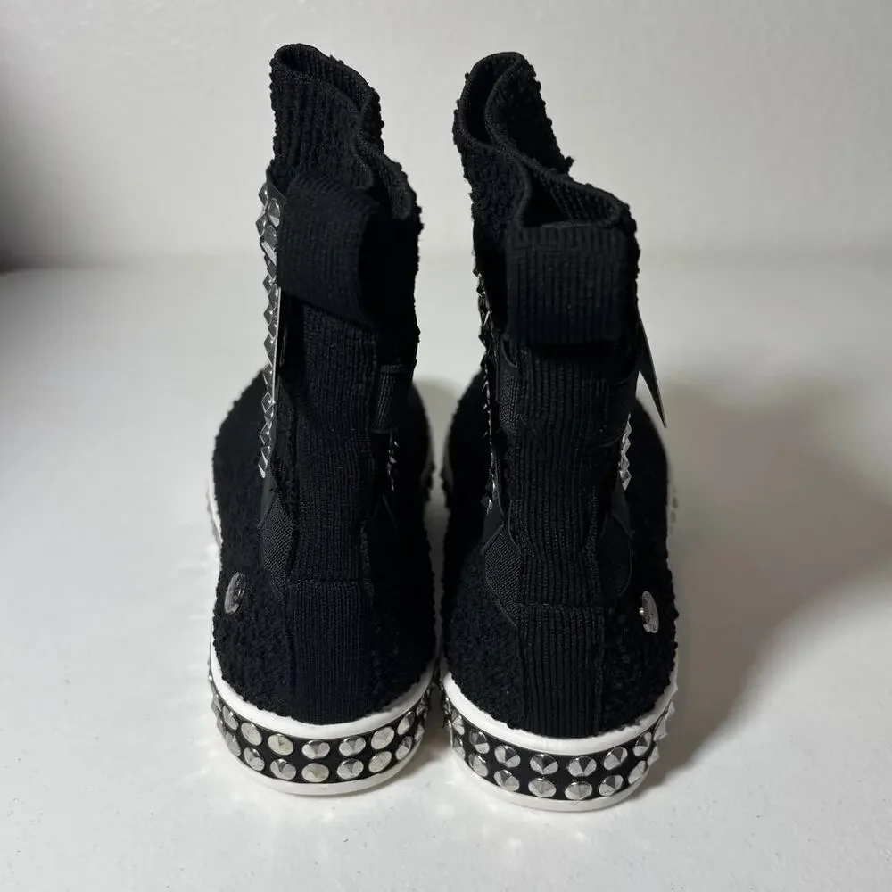 Bernie Mev NWT Girls' Size 4 (EU 35) Pelican Black Ankle Stretch Slip-On Booties